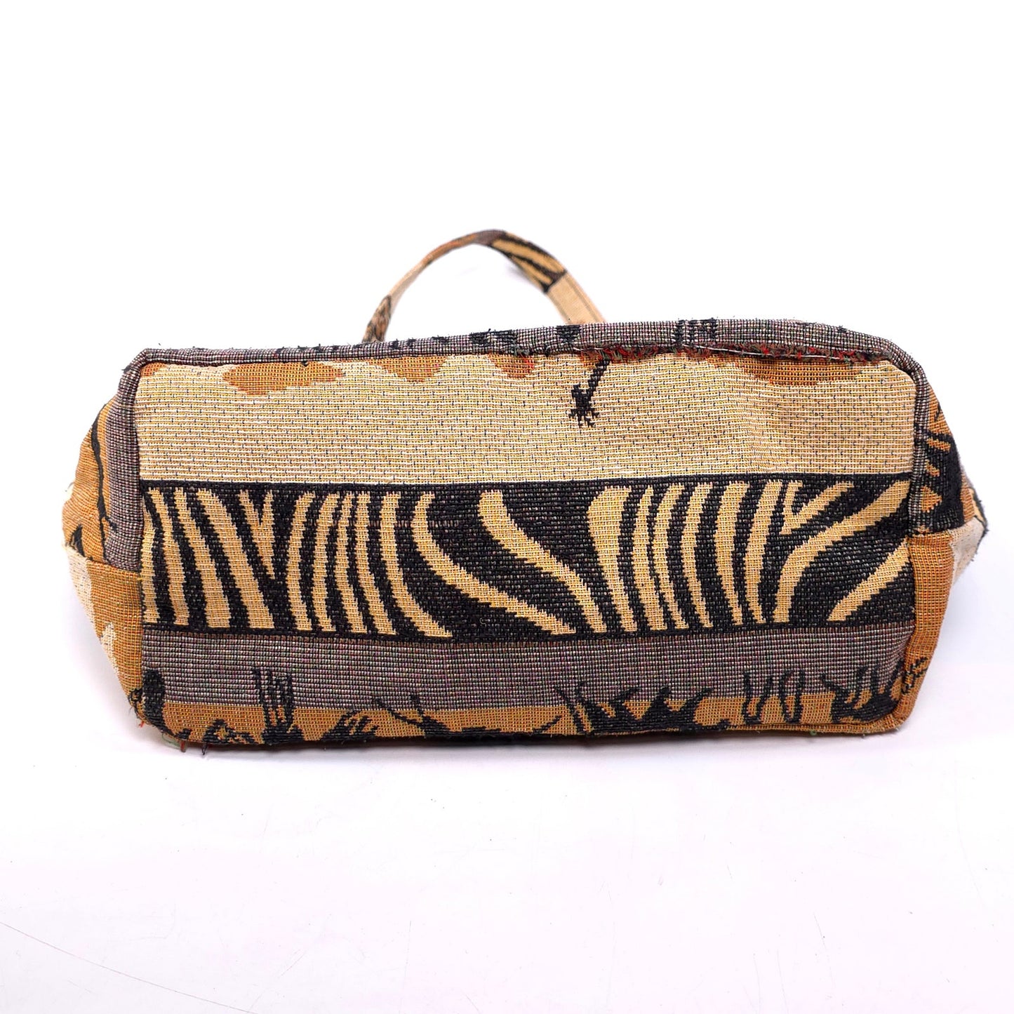 African Safari Themed Shoulder Tote Bag Purse Elephant Monkey Giraffe Antelope