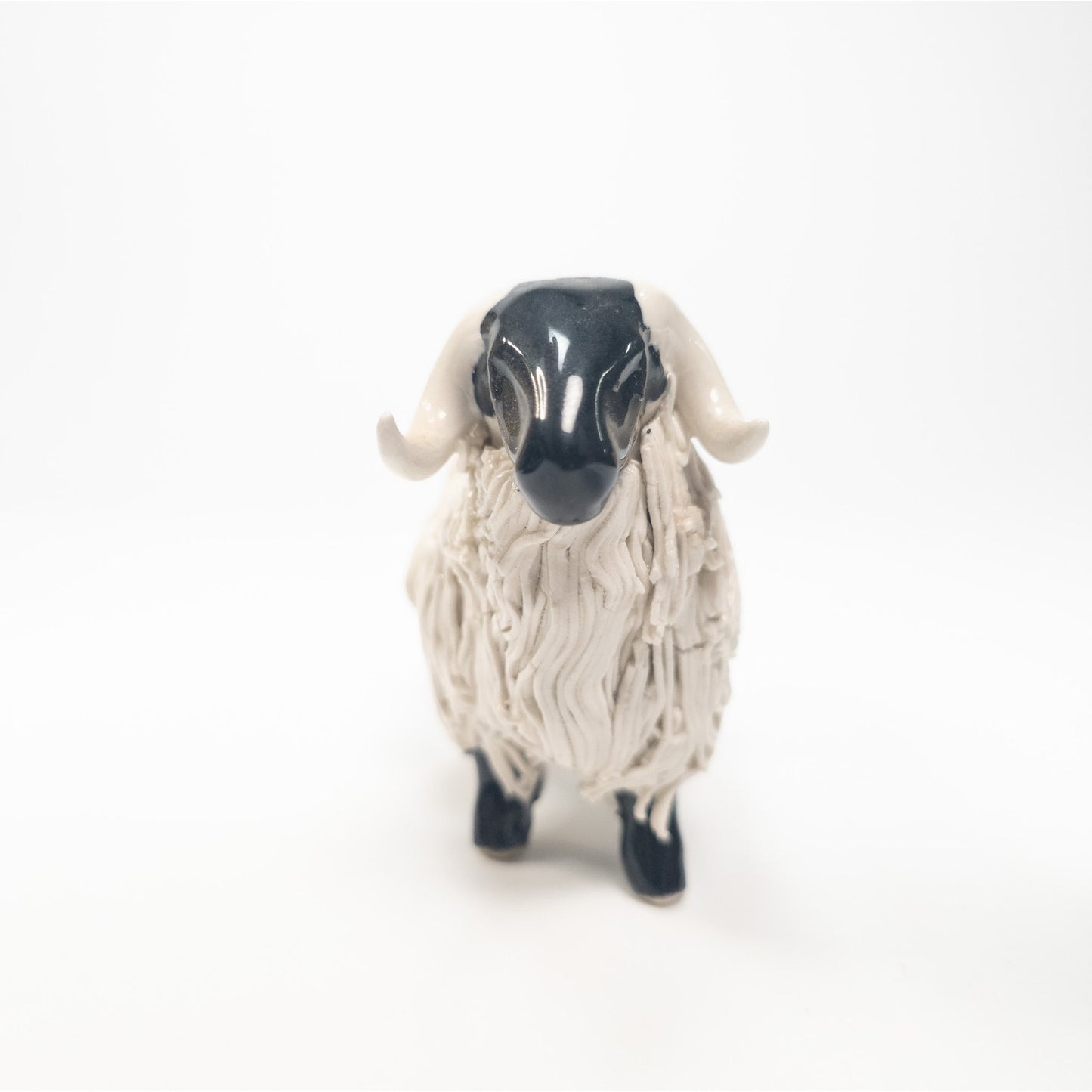 Vintage Tom Macki Porcelain Spaghetti Ram Figurine