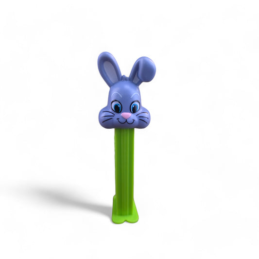 PEZ Easter Gray Floppy Ear Bunny Footed Candy Dispenser 2013 Retired Green