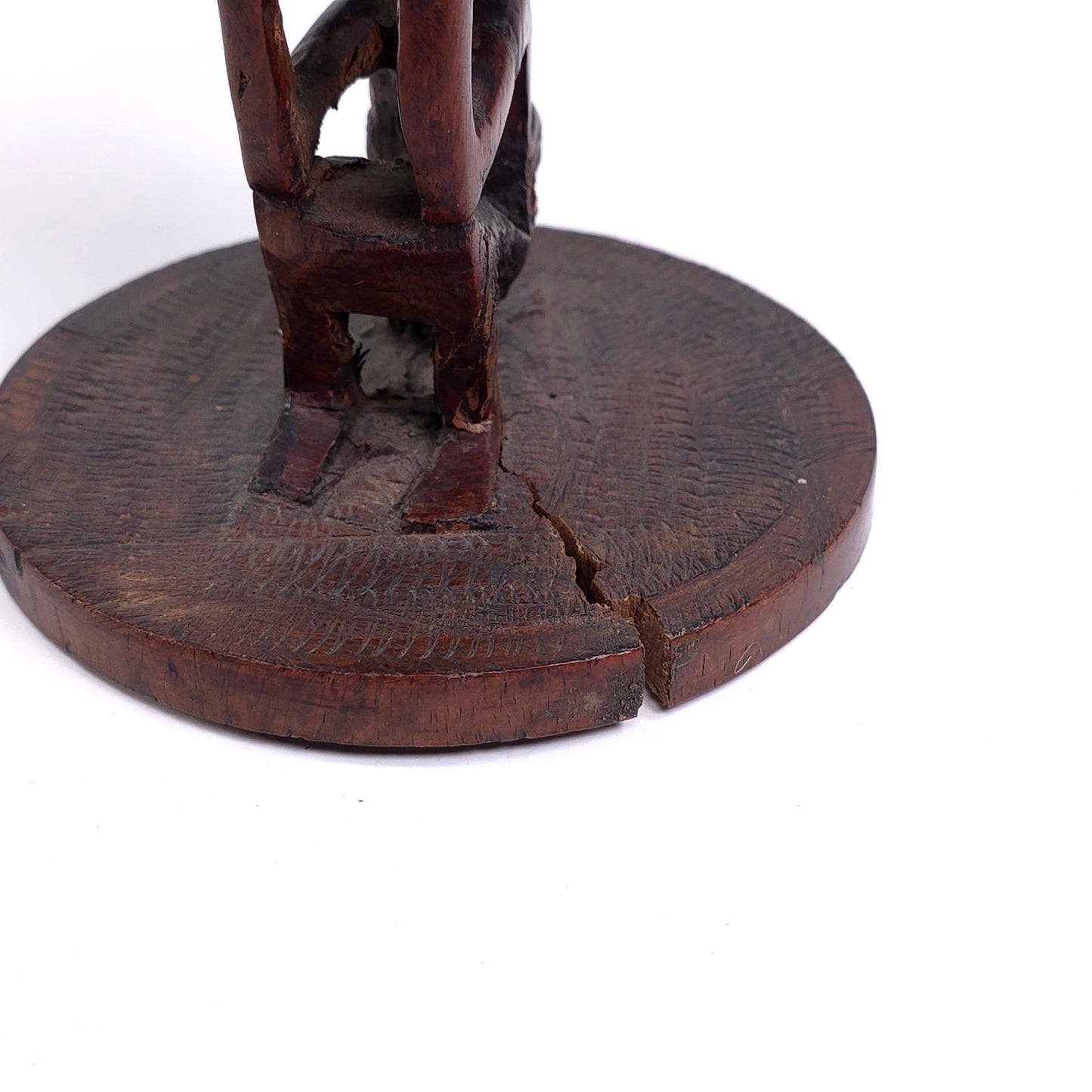 Hand Carved African Keepsake Trinket Jewelry Box Ceremonial Vessel