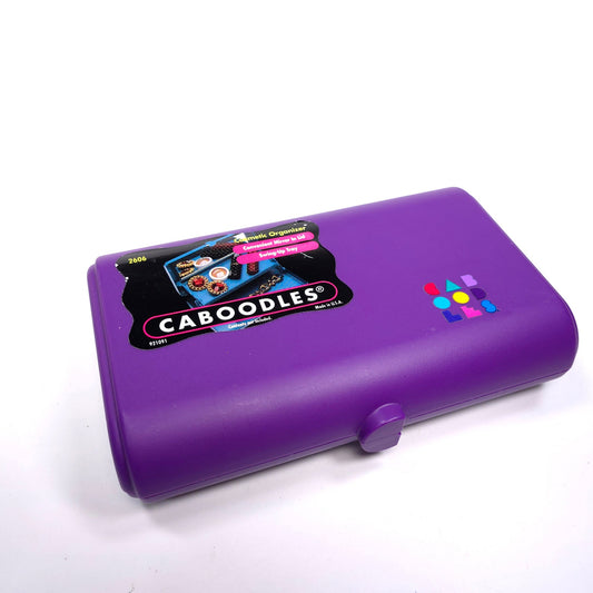 Vintage Caboodles Small Cosmetic Makeup Jewelry Box w/ Mirror Purple 2606