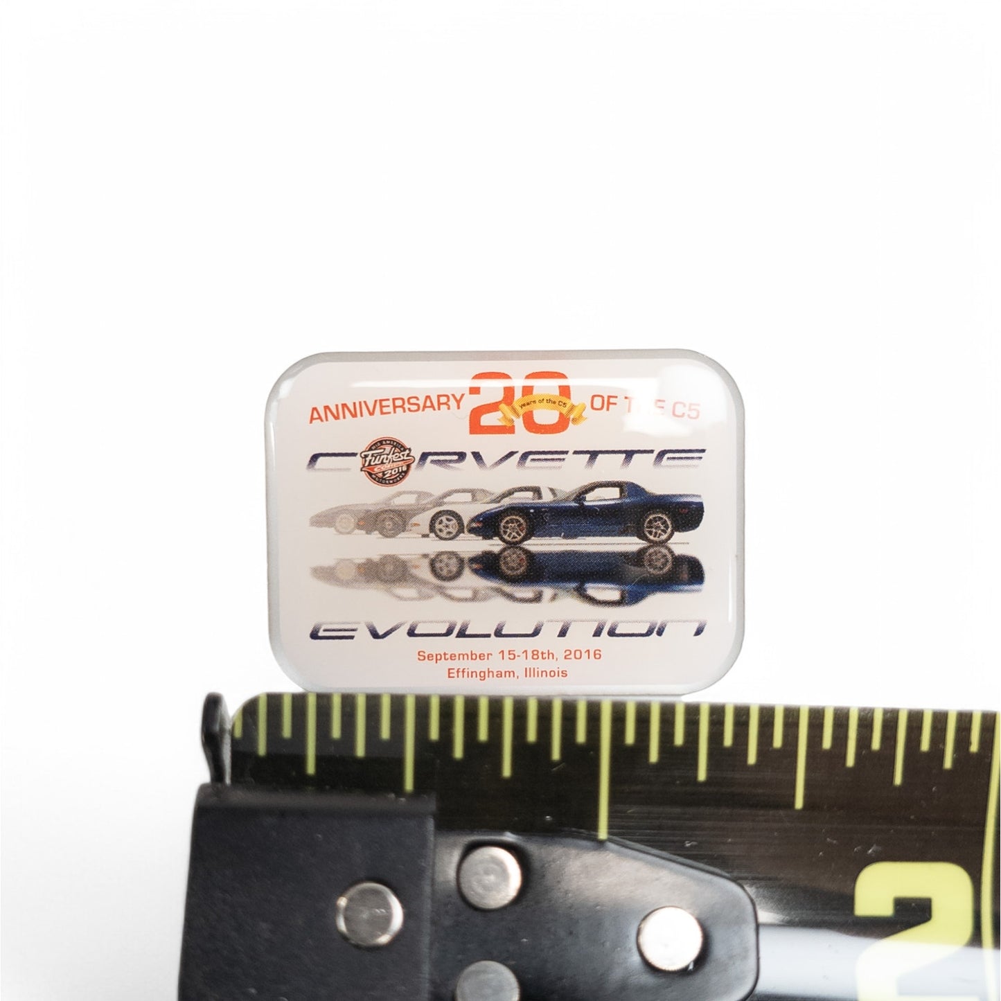 2016 FunFest Corvette 20 Year Anniversary C5 Mid America Motor Works Lapel Pin