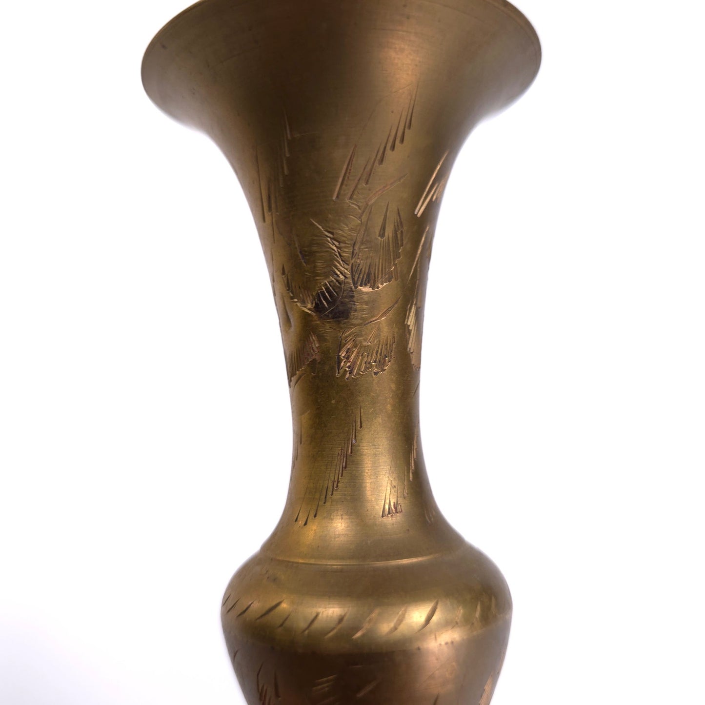 Vintage MCM Slim Skinny Brass Bud Vase India