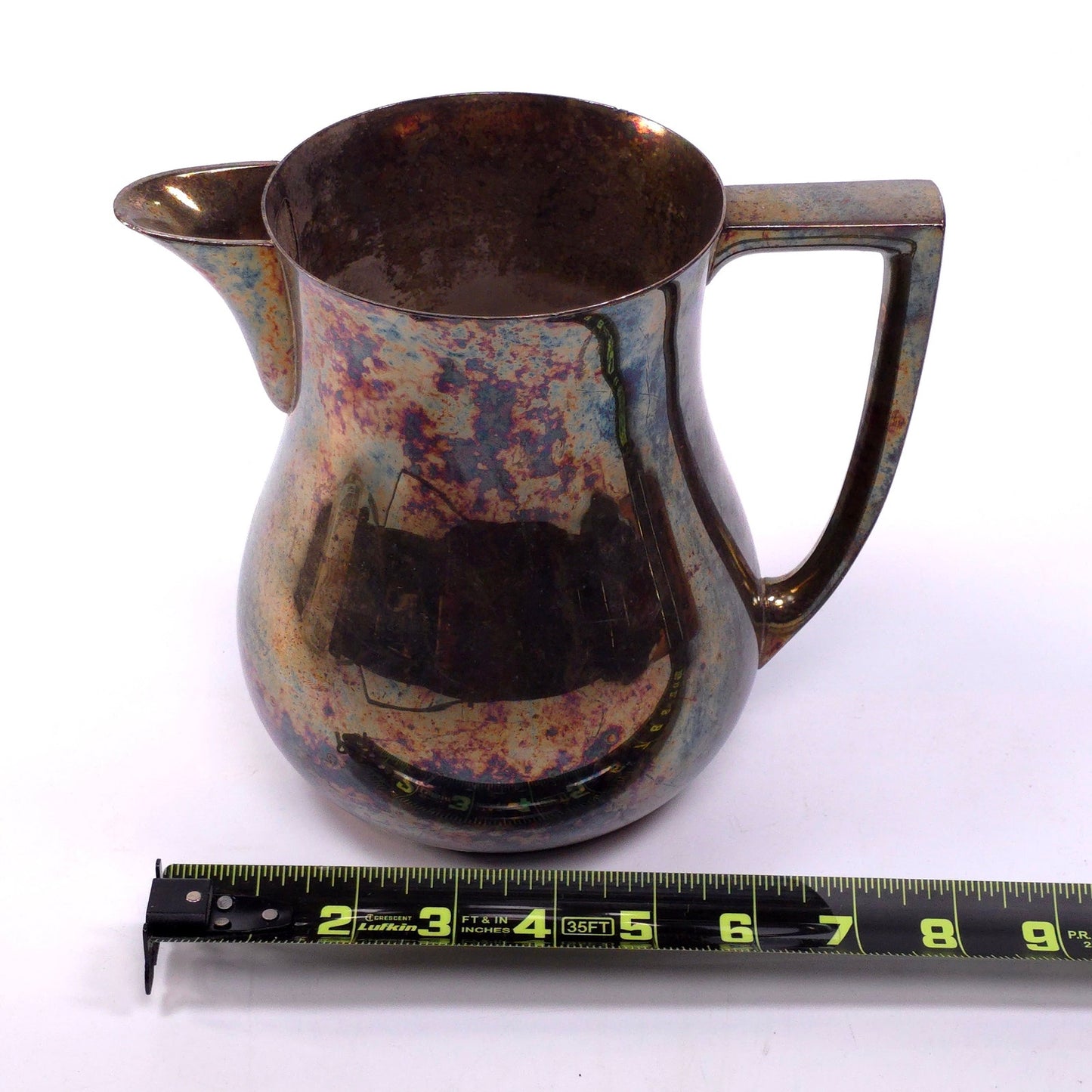 Vintage EPCA Bristol Silver Plated 7" Pitcher 215 Patina