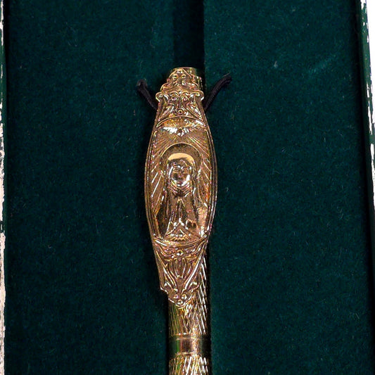 Vatican Library Collection Gold Tone Virgin Mary Madonna Pen