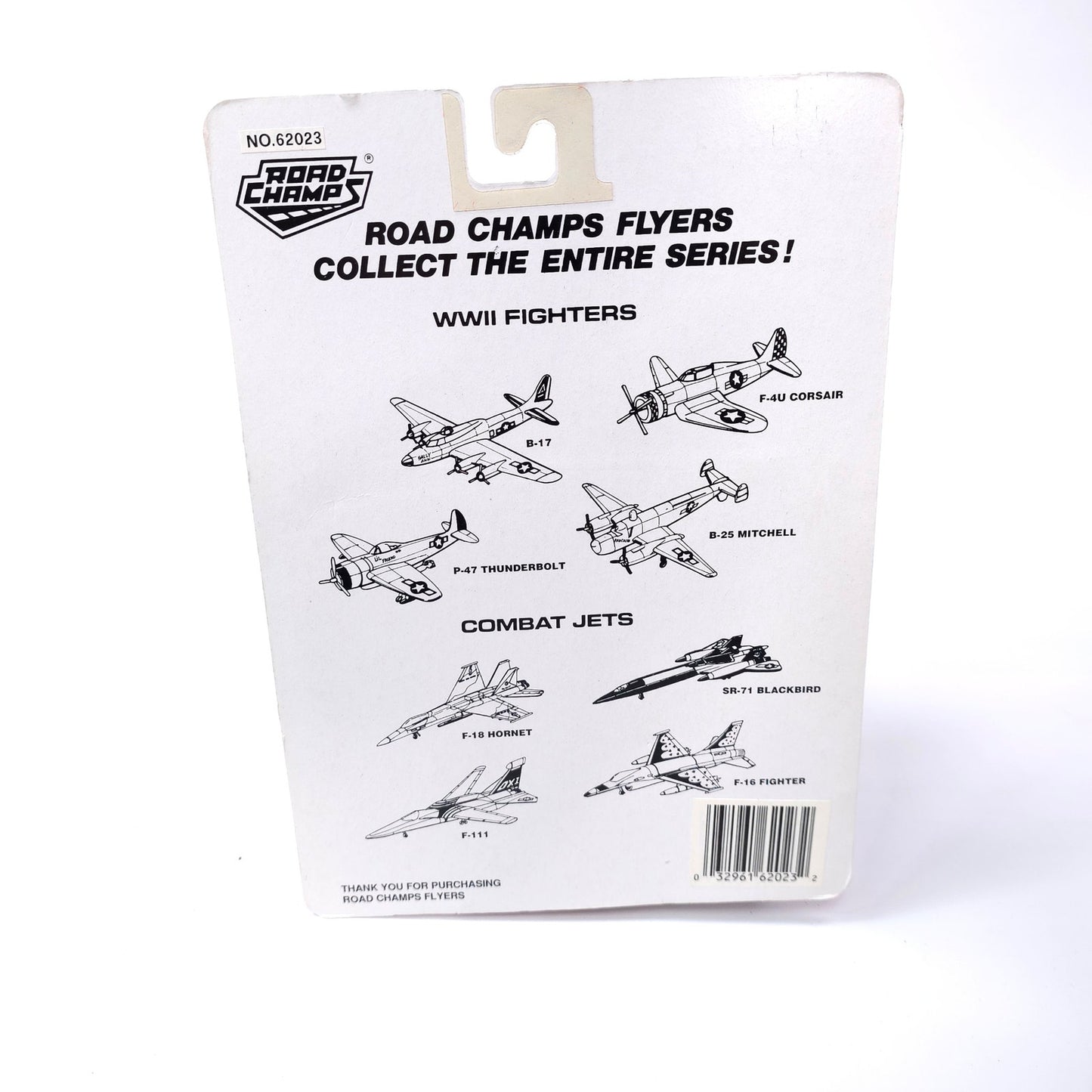 Sealed Vintage Road Champs Flyers Metal Die Cast Airplane P-47 Thunderbolt 62023