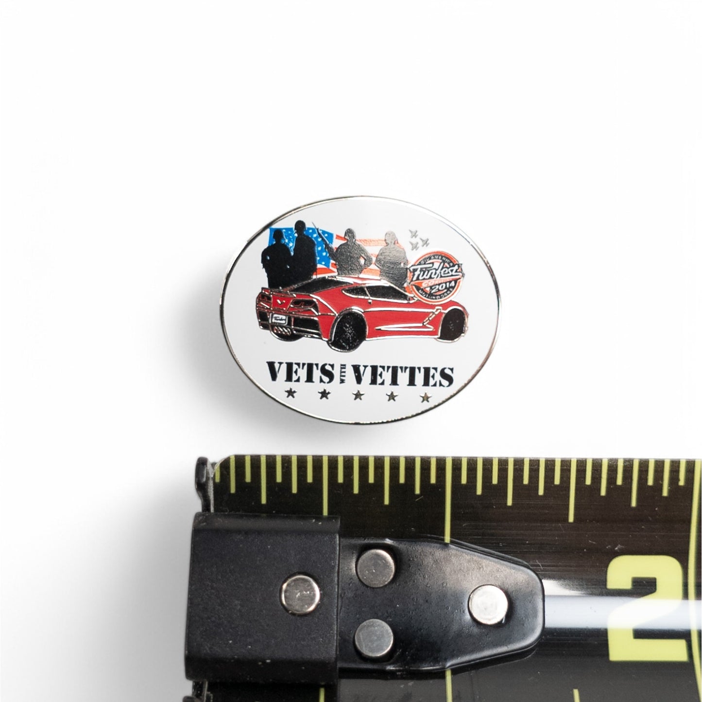 2014 FunFest Corvette Vets with Vettes Mid America Motor Works Lapel Pin