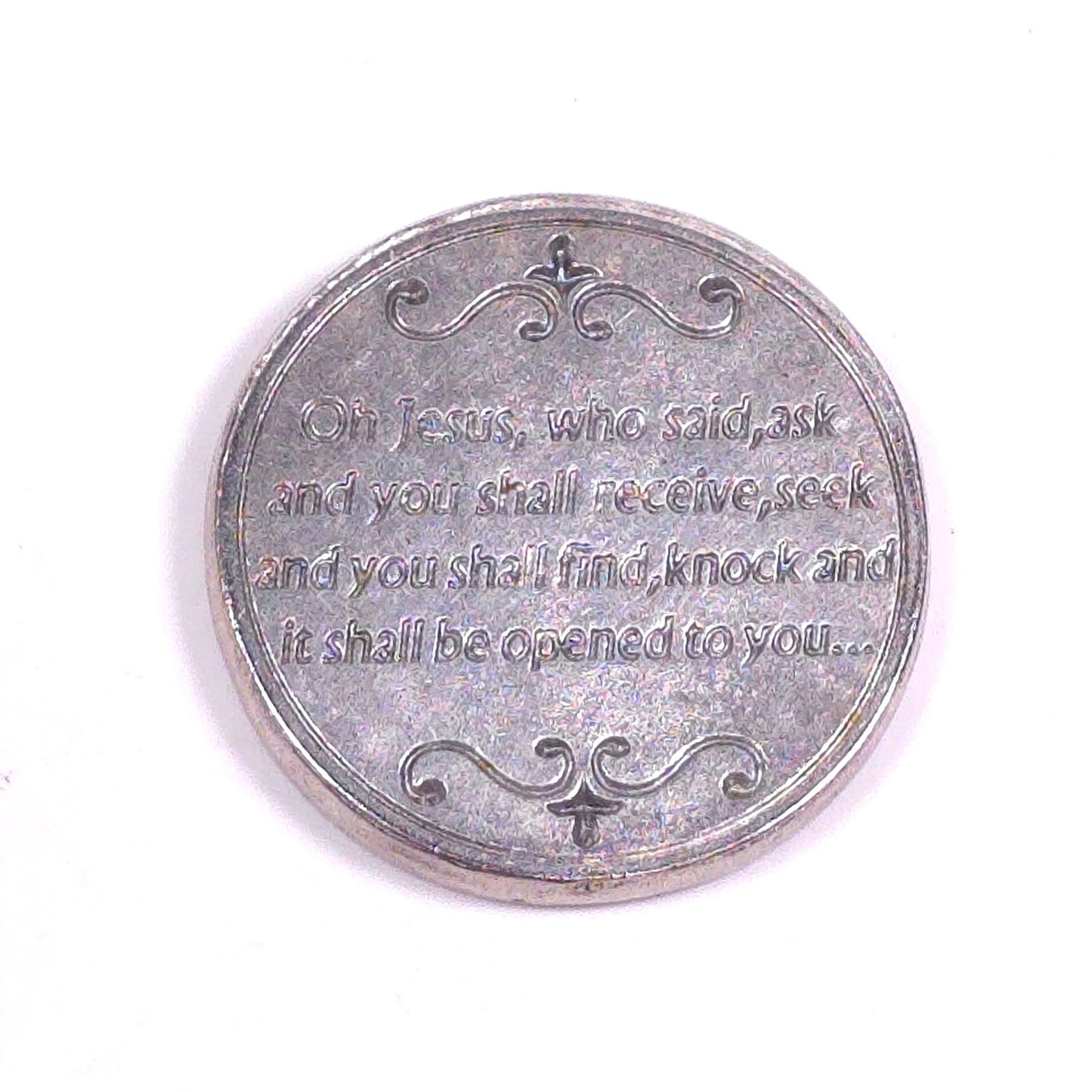 Infant Of Prague Religious Token Catholic Devotian Prayer Scripture 2+ Ship FREE