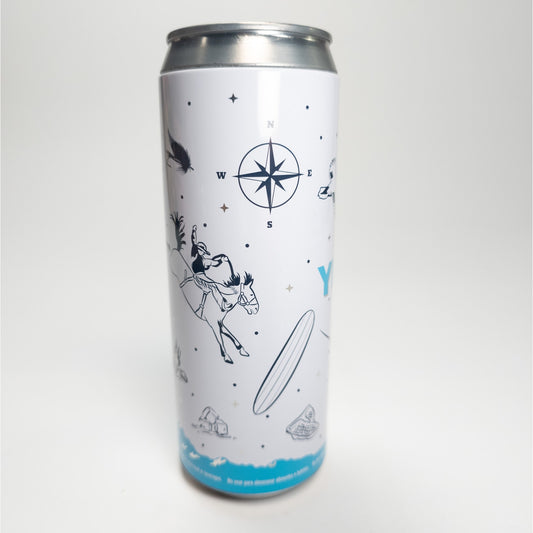 Yeti Slim Can Tin Canister Duck Marlin Horse Fishing Surf Camping