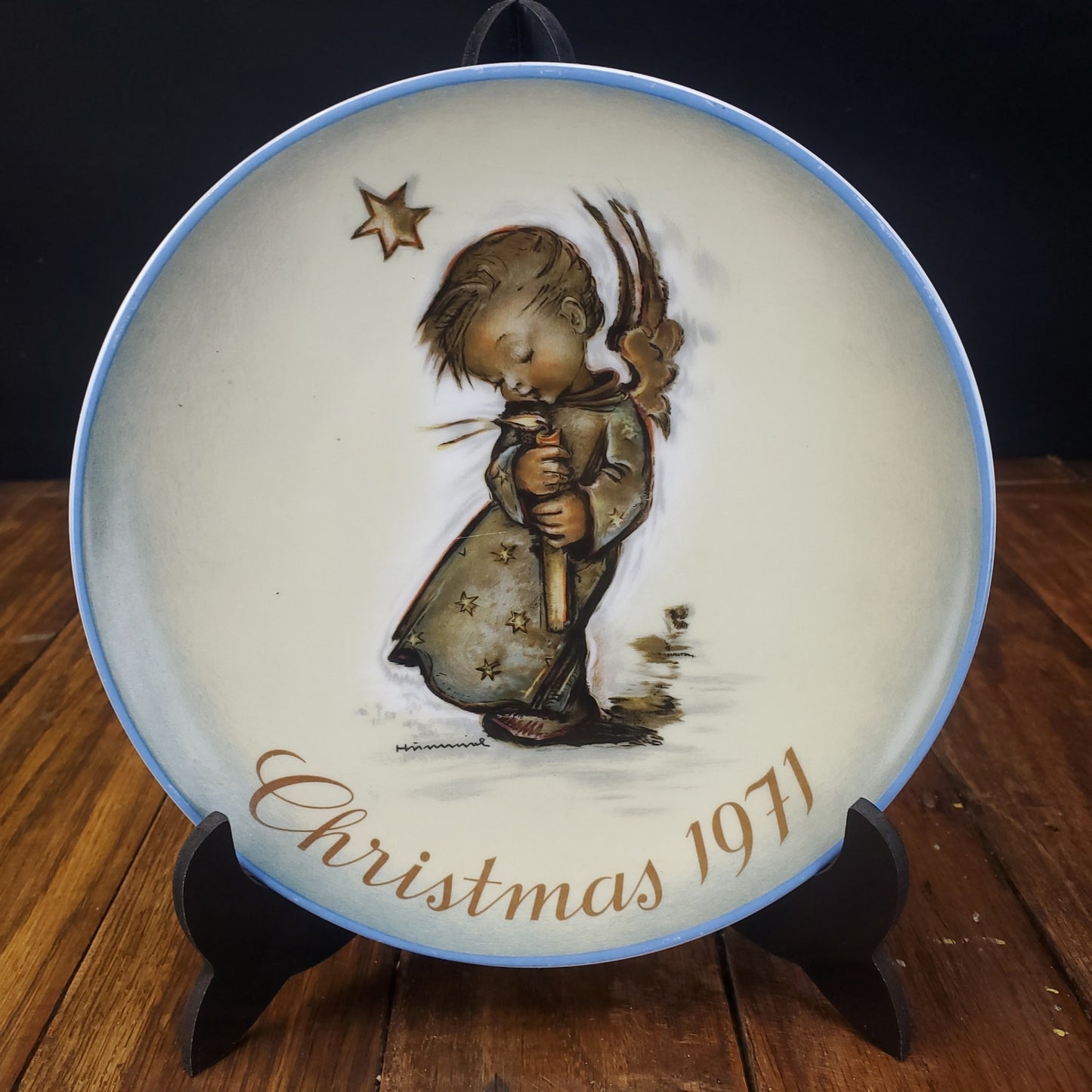 1971 Christmas Plate Angel West Germany Sister Berta Hummel Schmid 1st/Series