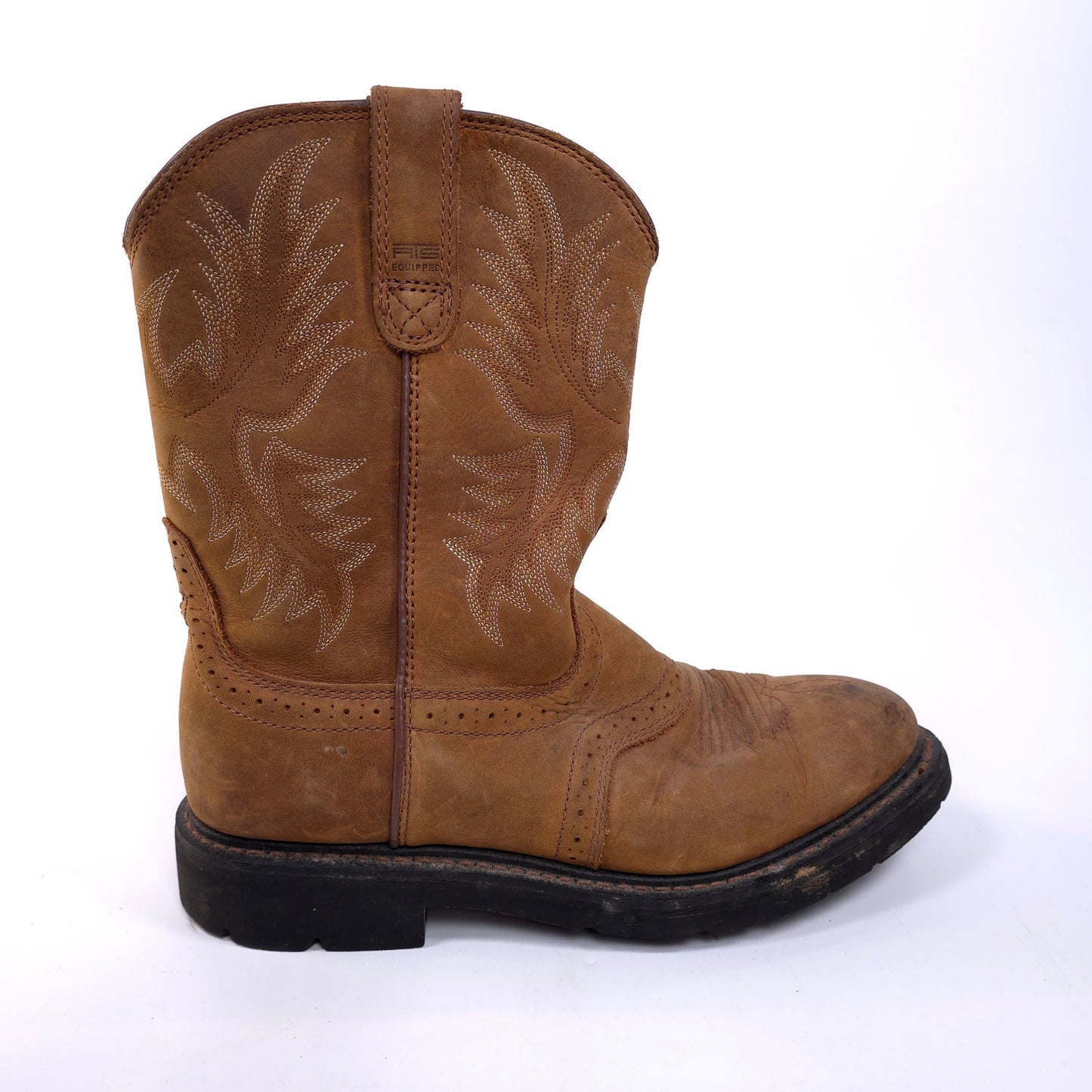 Ariat Leather Cowboy Work Boots Mens Size 8.5D ASTM F2892-11 EH