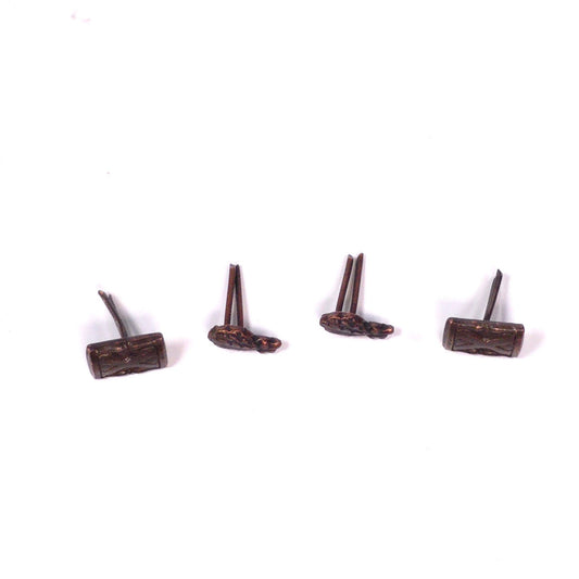 Vintage Bronze Military Insignia & Oak Leaf Cluster Ribbon Medal Attachments