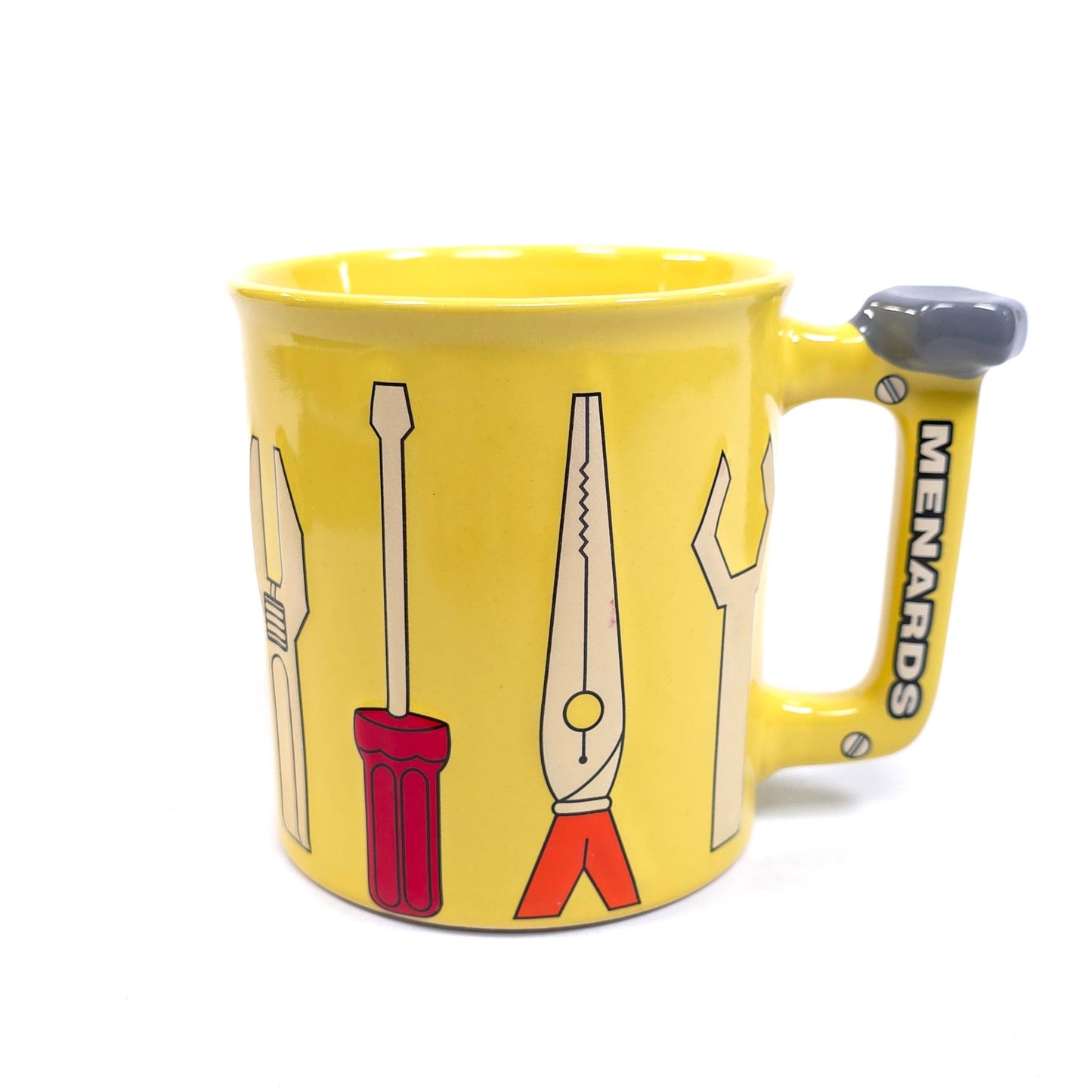 Menards 3D Embossed 16 oz Yellow Tool Cup Coffee Tea Mug