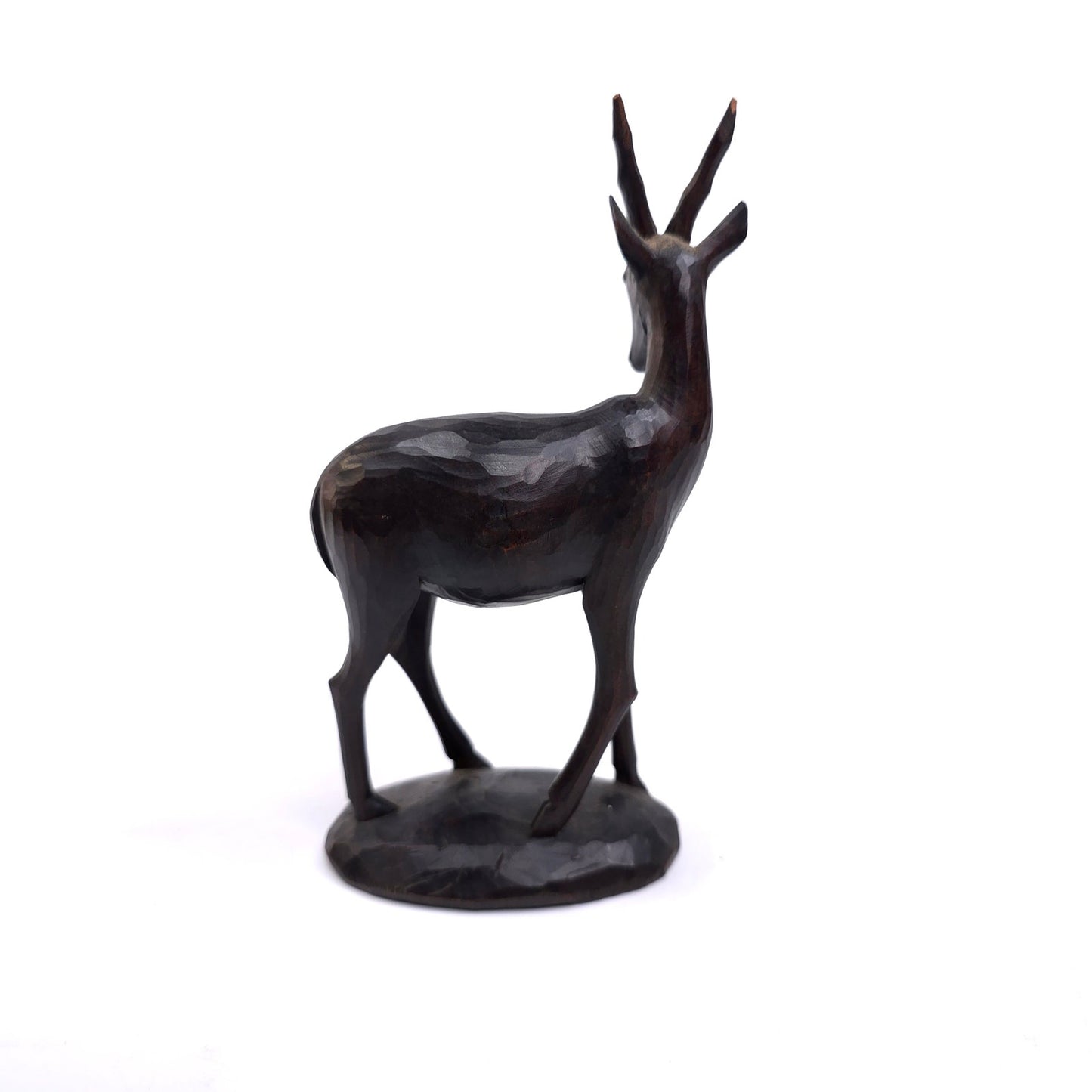 Vintage MCM Hand Carved Wooden Antelope Gazelle Figurine