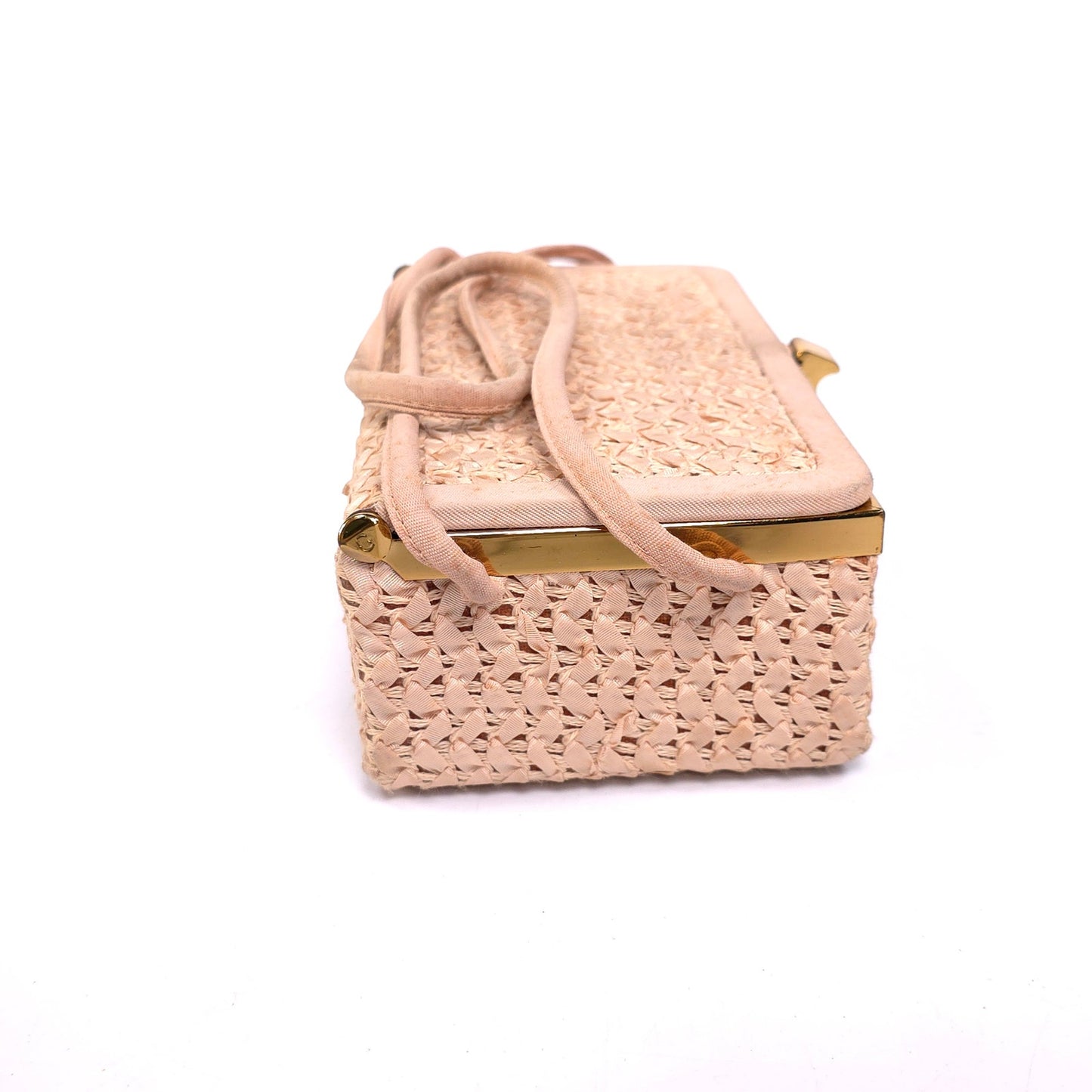 Vintage 60's H.I. Bag Woven Retangle Handbag w/ Attached Coin Purse