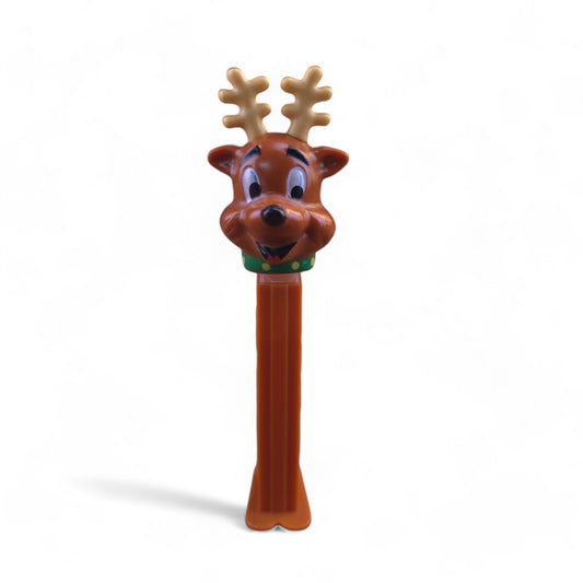 PEZ Christmas Reindeer Footed Candy Dispenser 2002 Brown