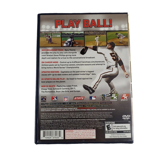 Major League Baseball 2K9 PS2 PlayStation 2