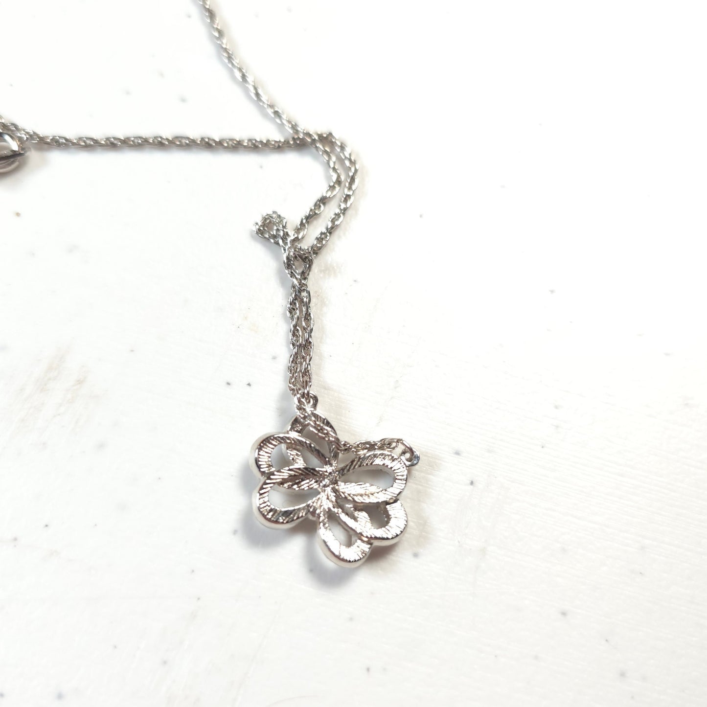 Avon Bow Silver-Tone Necklace