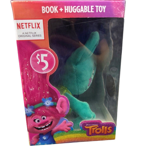 Sealed Dreamworks Troll Branch Plush with Mini 16 Page Book Huggable Toy