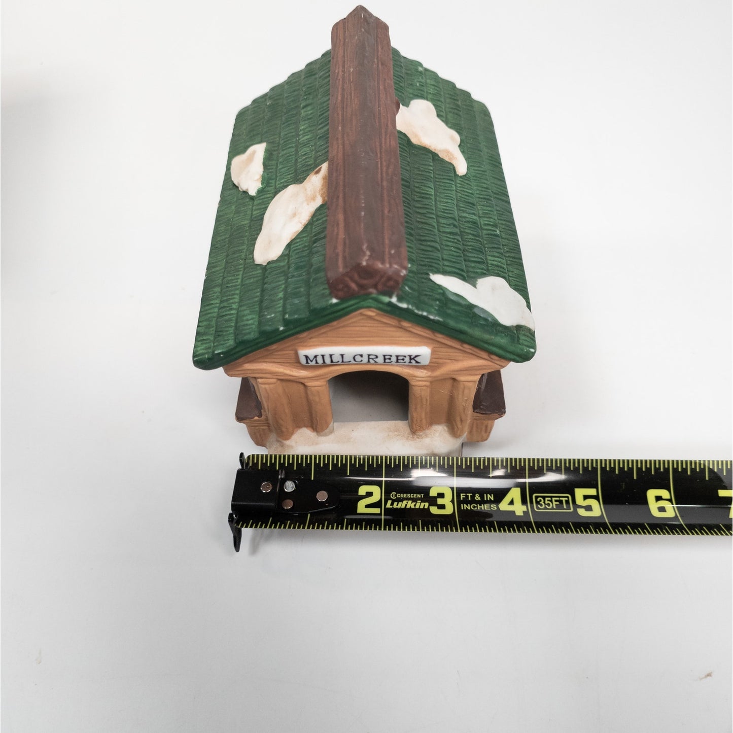 Porcelain Victorian Bridge Tealight Candle Holder Votive Winter Village