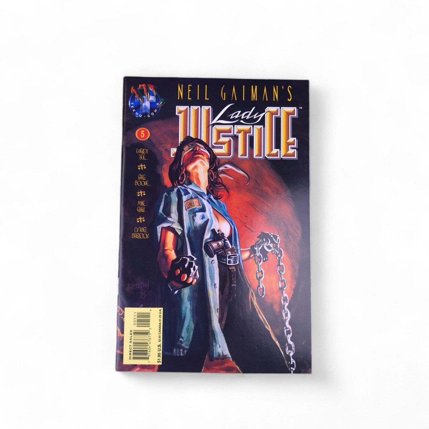 Neil Gaiman's Lady Justice #5 Tekno Comix 1995 Comic Book