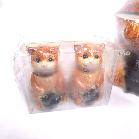 Sealed Dolomite CKAO Cat & Fish Cookie Jar Canister & Salt & Pepper Shakers