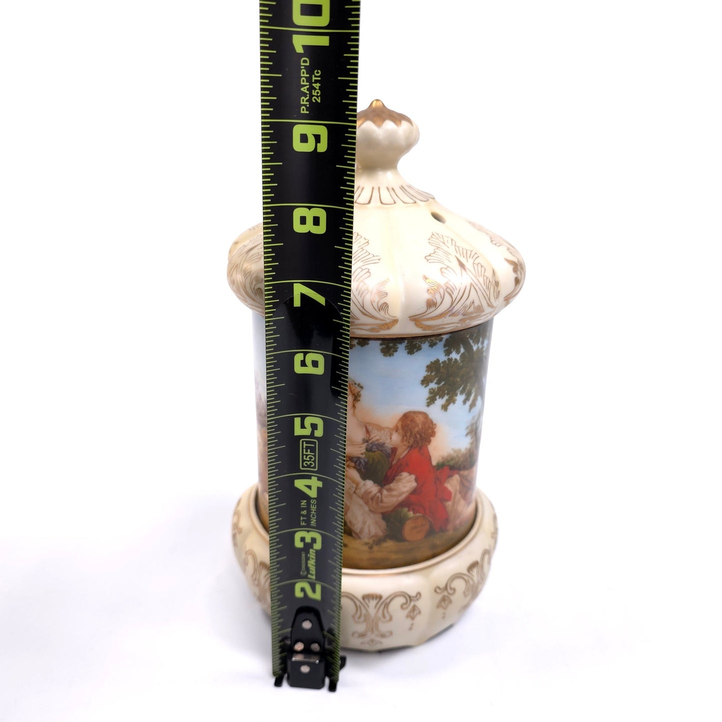 Vintage Ardalt Lenwile Vanity Jar Canister Trinket Music Box Renaissance