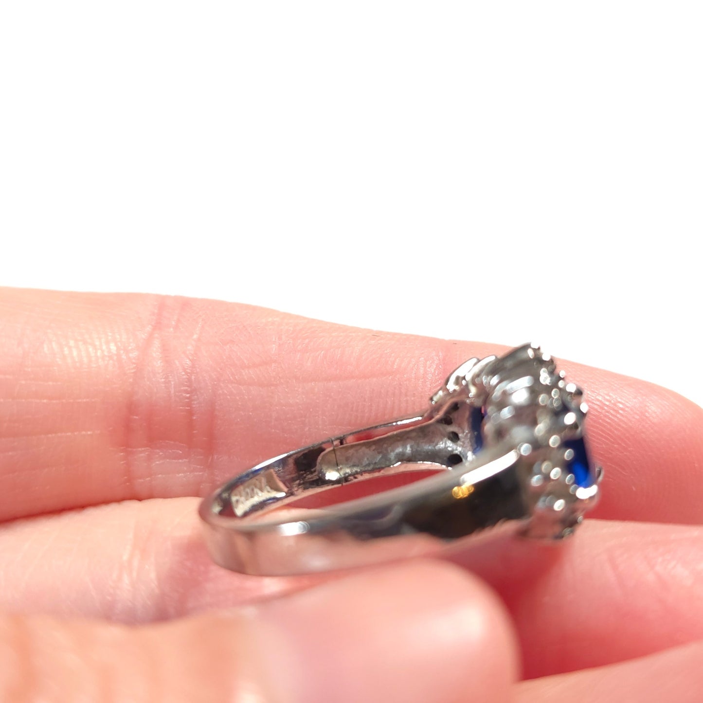 24K Plate Spiniel Gemstone Rine Size 7.75 China Flawed Engagment