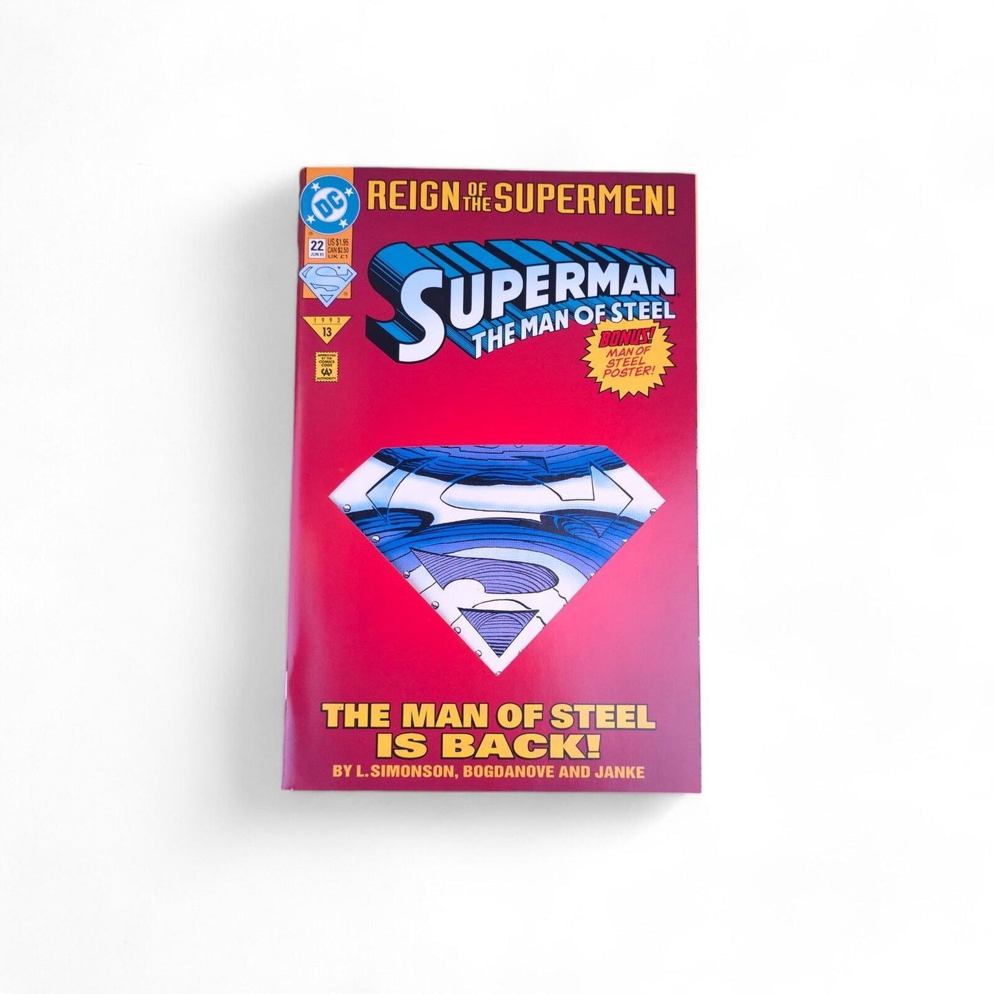 Superman The Man Of Steel #22 DC Comics 93 Comic Book