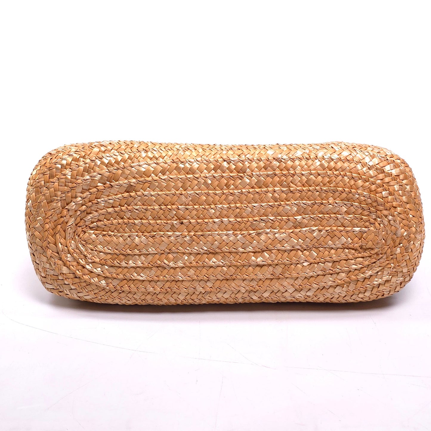 Woven Straw Handbag Purse w/ Bamboo Handles Raffia