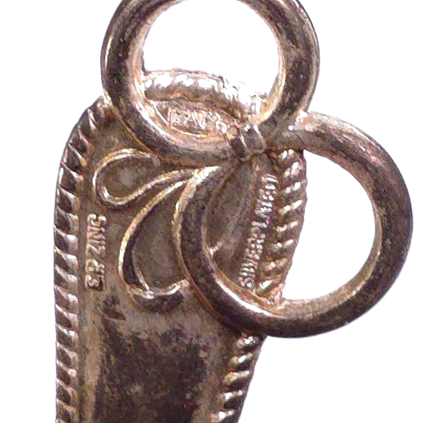 Vintage Italy Silverplated Heart Wedding E.P.Zinc Cartouche Spoon Winged Lion