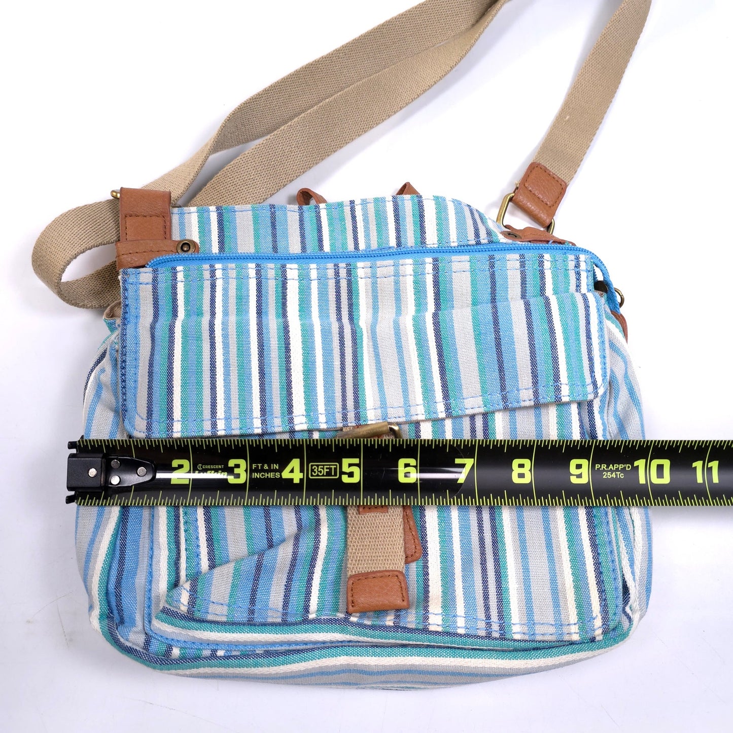 GAL Canvas Crossbody Shoulder Purse Bag 11 Compartments