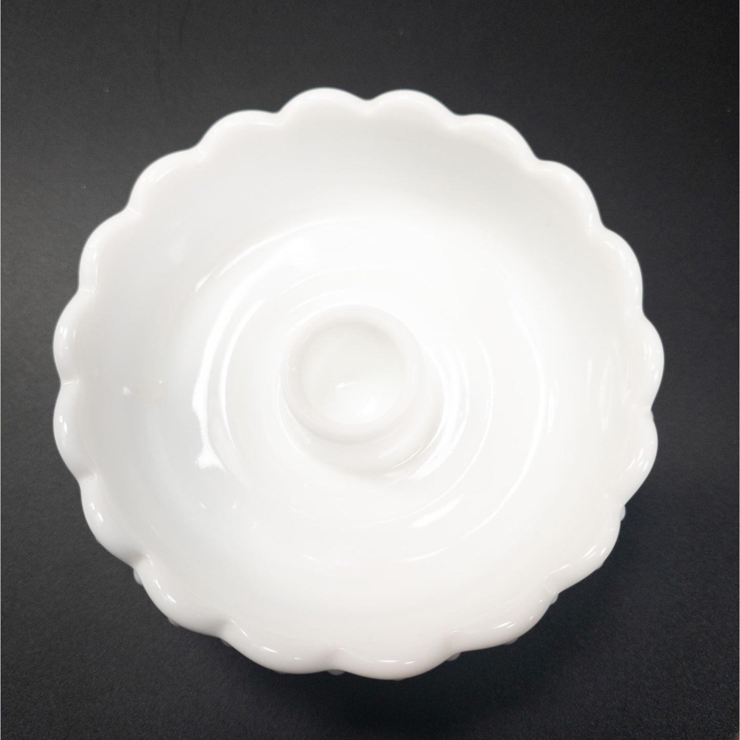 Vintage Fenton Milk Glass Hobnail Taper Candle Holder