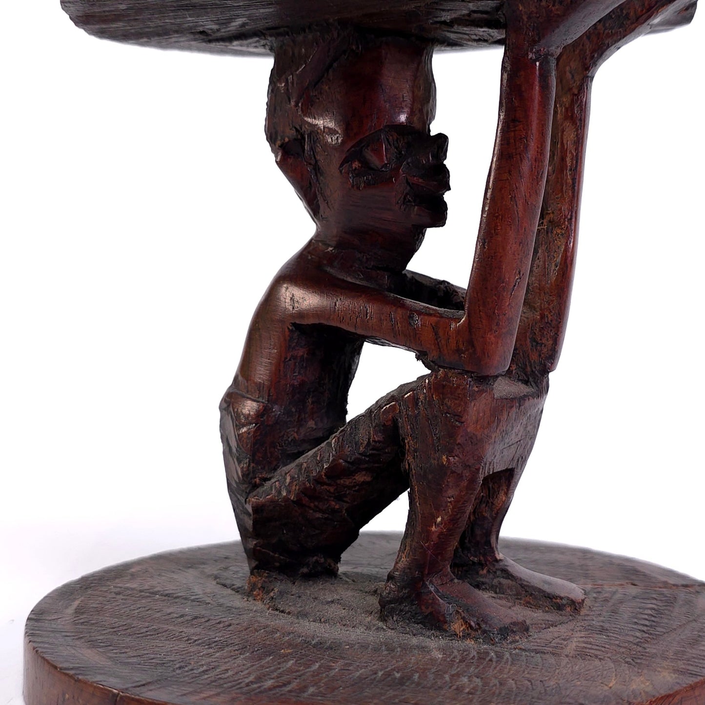 Hand Carved African Keepsake Trinket Jewelry Box Ceremonial Vessel