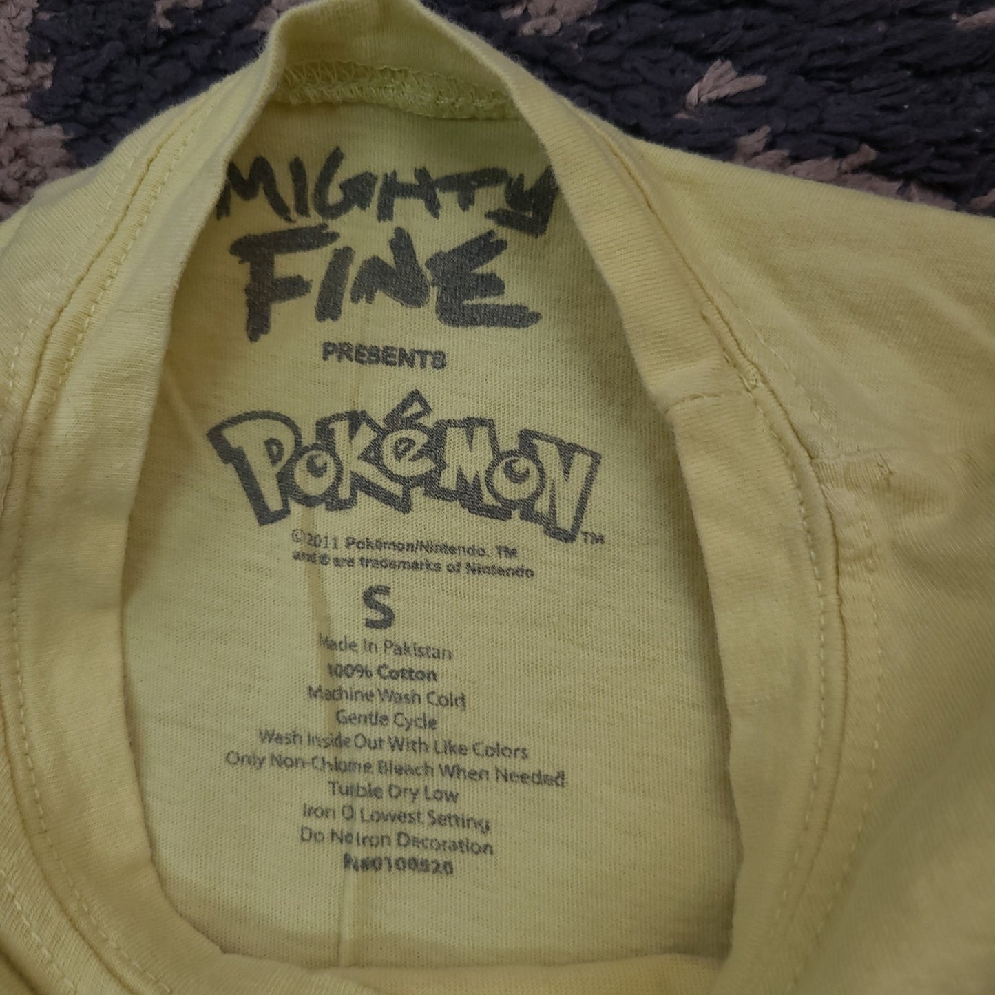 Pikachu Pokemon Shirt Size Small Teen Yellow