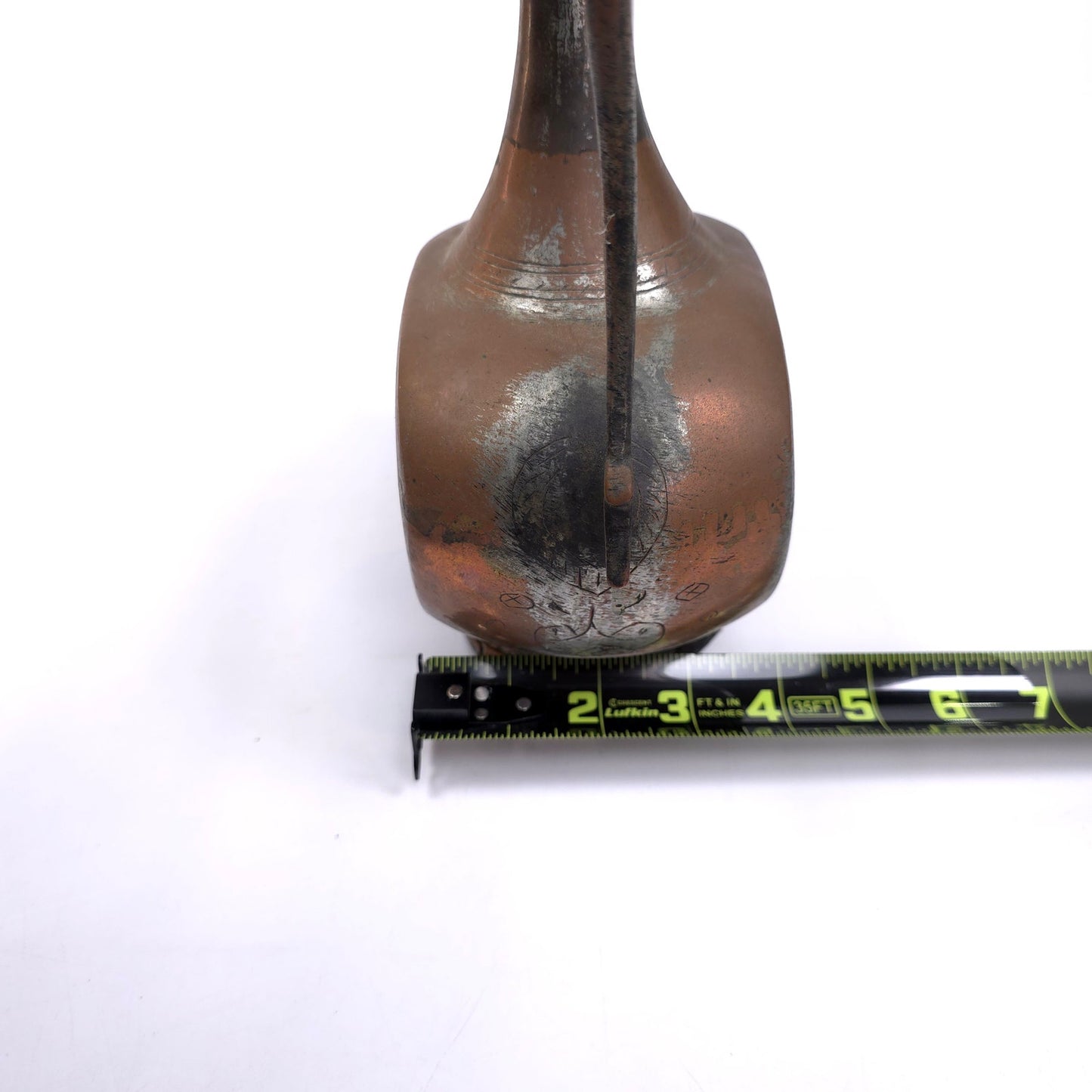 Vintage Islamic Eewer Aftaba Dallah Etched Brass Pitcher With Lid