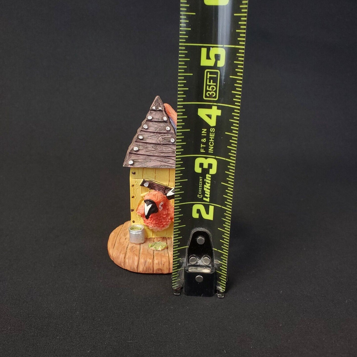 Macaw Parrots In A Bird House Figurine - Collectible Decoration