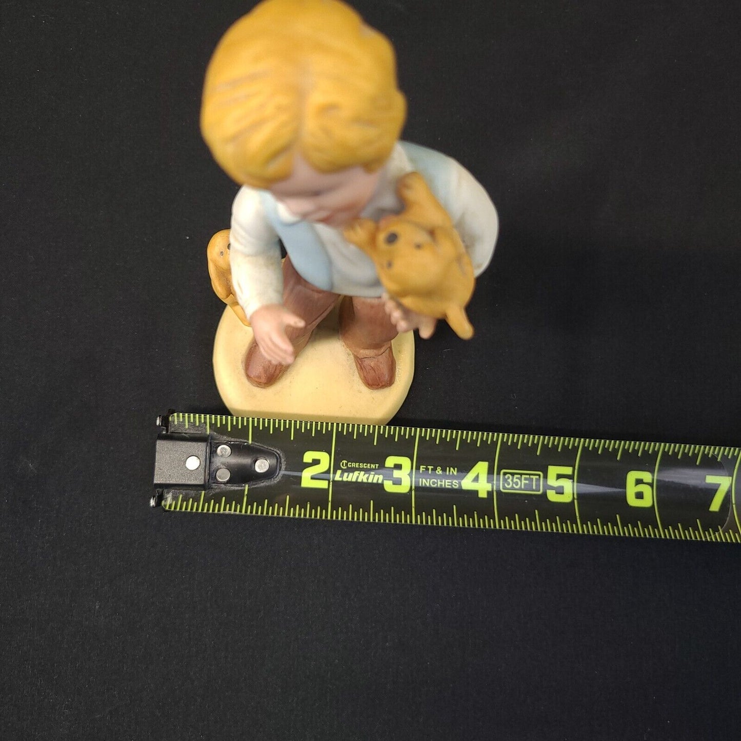 1981 Avon "Best Friends" Boy Holding Puppy Dog Porcelain Figurine