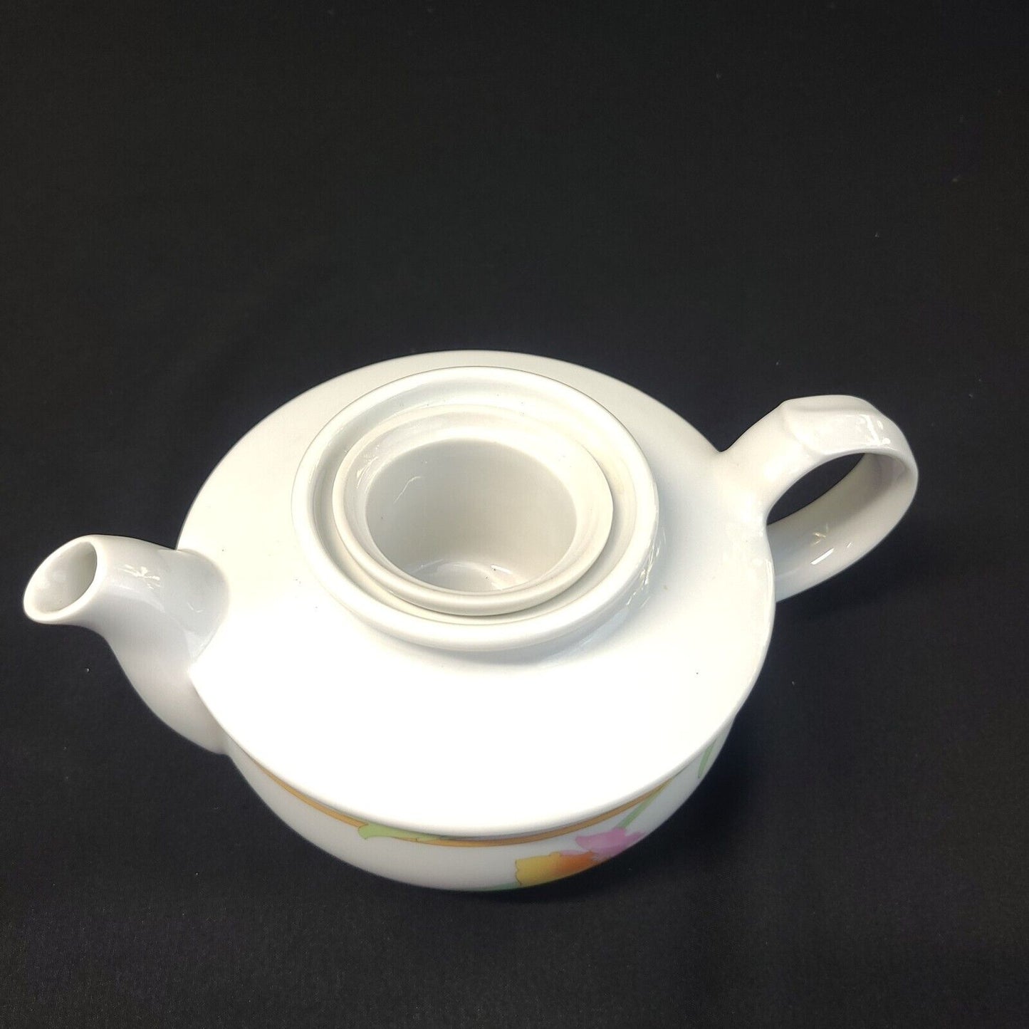 Vintage The Toscany Collection Tea Pot And Cup Matching Set Tulip Pattern Japan