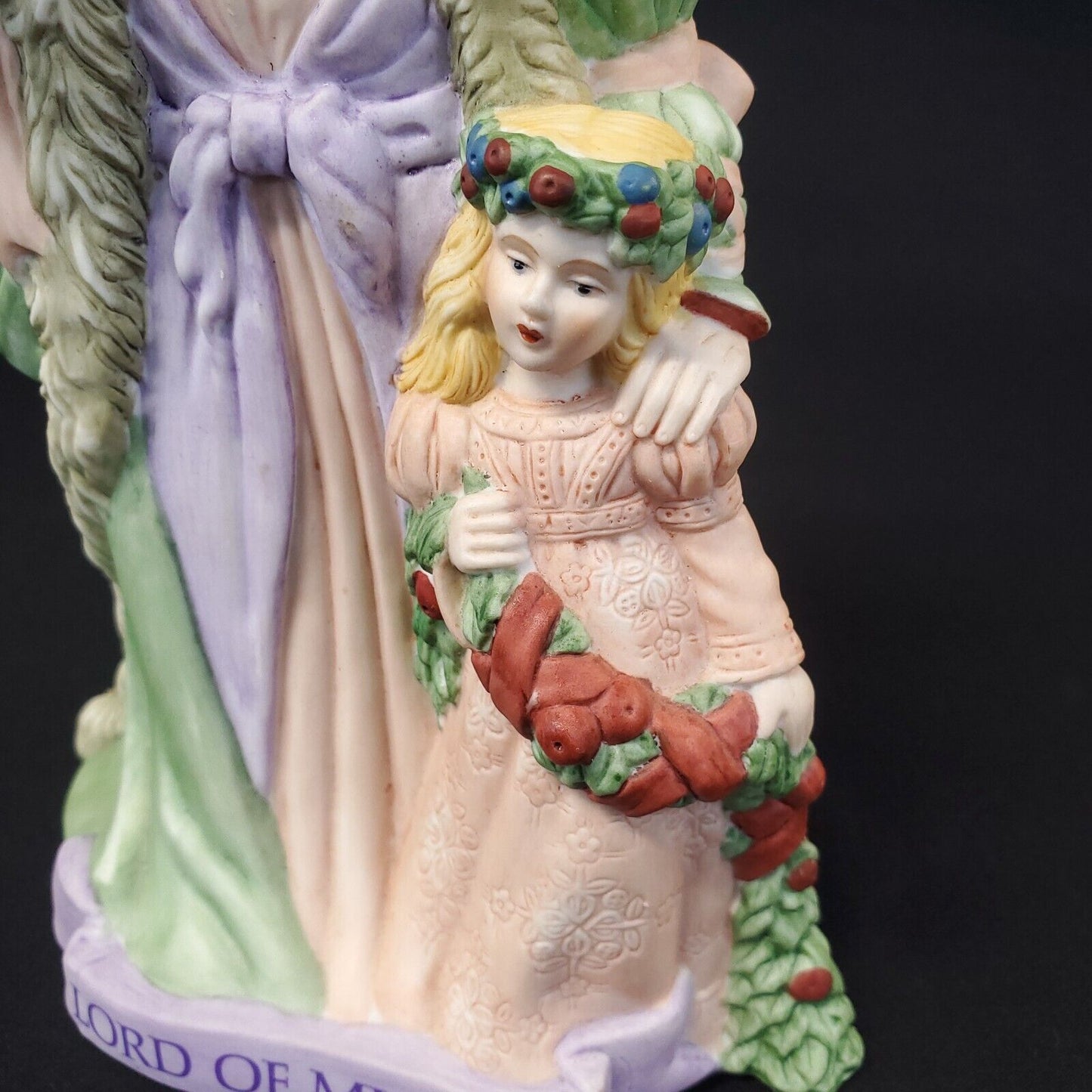 Vintage 1988 Enesco Lord of Misrule Santa Musical Figurine - Deck The Halls