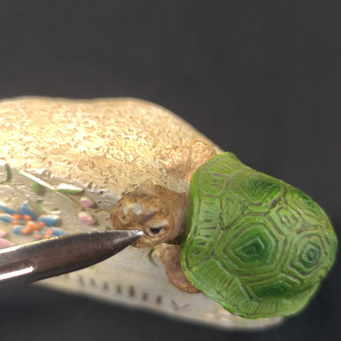 Tranquility Rock Paperweight Decorative Turtle & Floral Design Unique Accessory