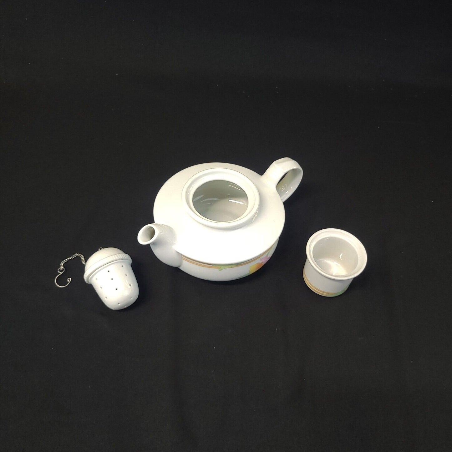 Vintage The Toscany Collection Tea Pot And Cup Matching Set Tulip Pattern Japan