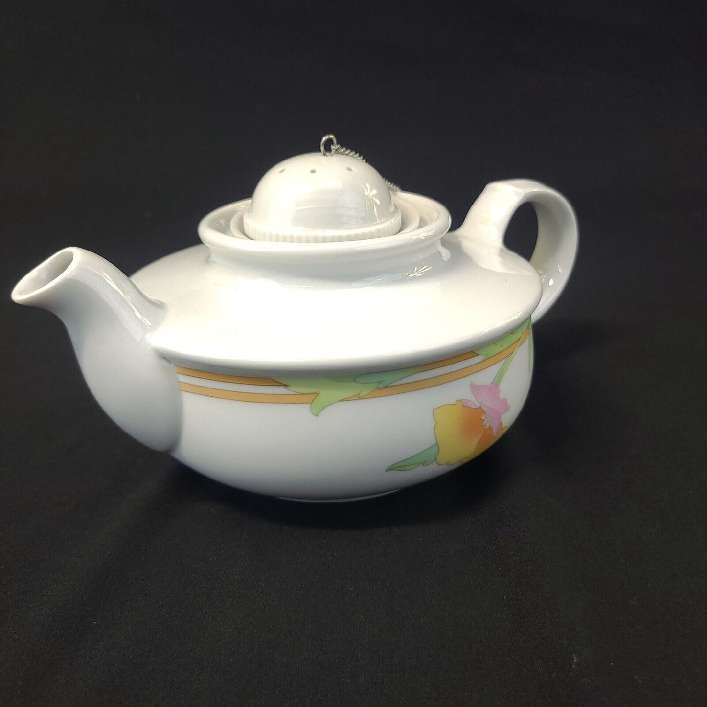 Vintage The Toscany Collection Tea Pot And Cup Matching Set Tulip Pattern Japan