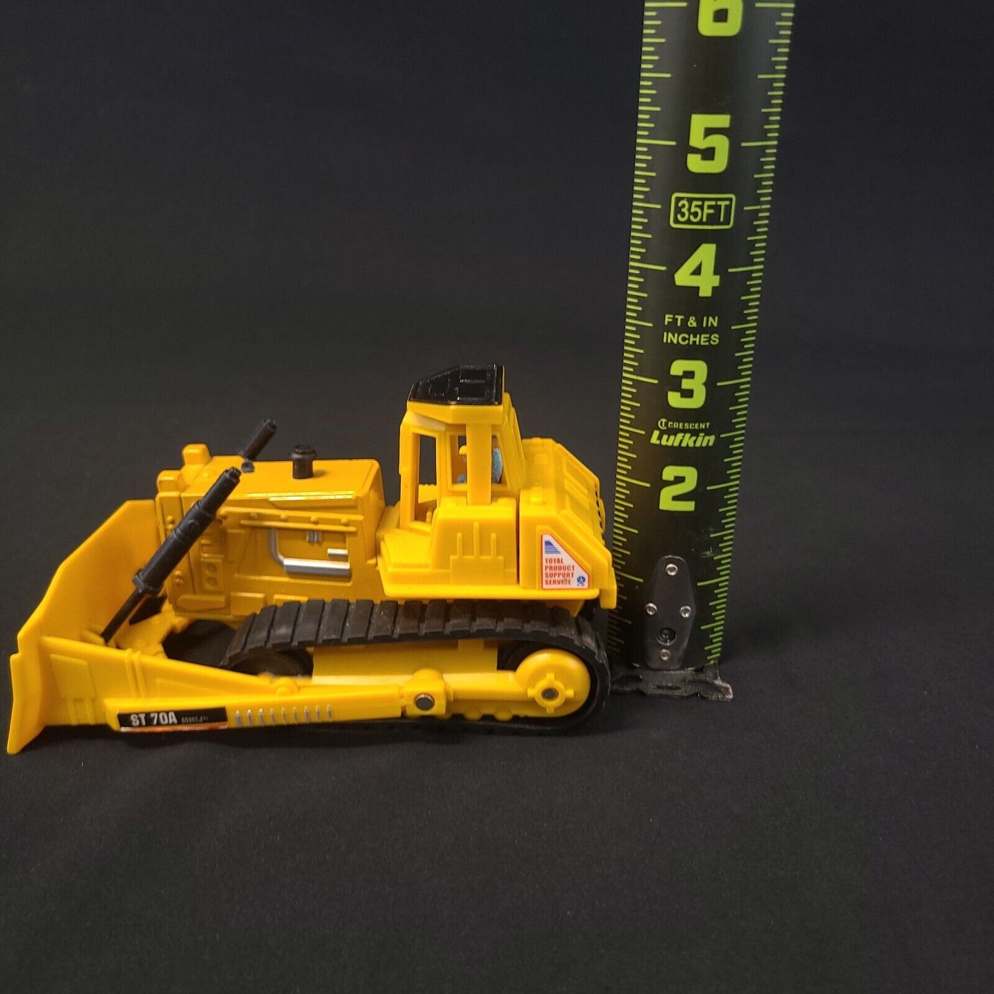 1998 Smart Toys Dynamic Diecast Yellow Bulldozer Construction Vehicle