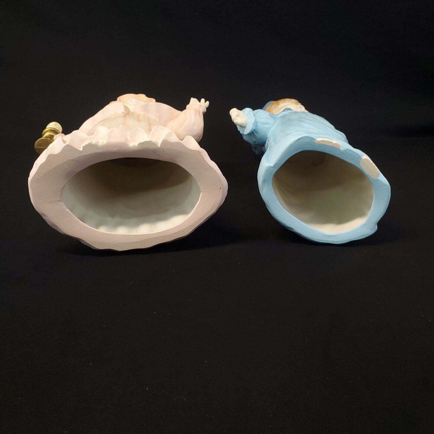 16” Porcelain Children Figurine in Nightgown with Candle - Collectible Decor