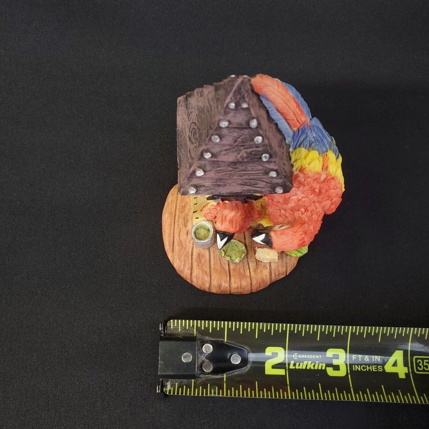 Macaw Parrots In A Bird House Figurine - Collectible Decoration