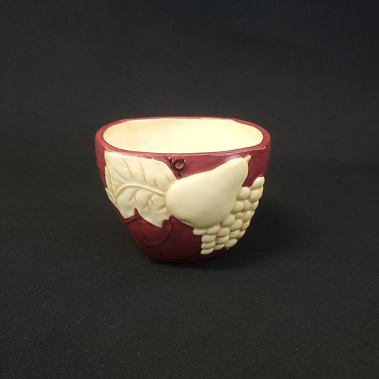 Hallmark Ceramic Bowl with Grape and Pear Design - Collectible Home Decor