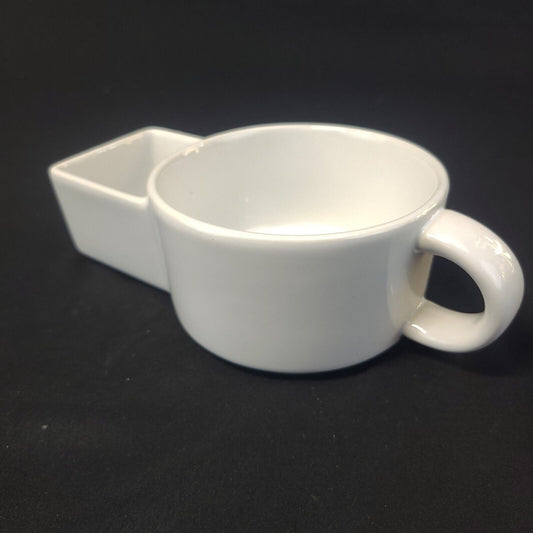 White Ceramic Soup & Cracker Mug Cereal Ice Cream Snack Cup Versatile Unique