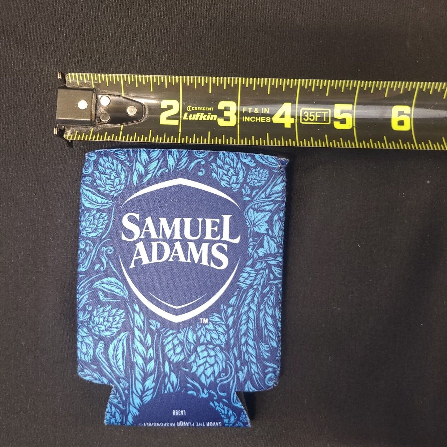 Samuel Adams Boston Lager Beer Coozie - Blue Wheat Design - Collectible - Rare