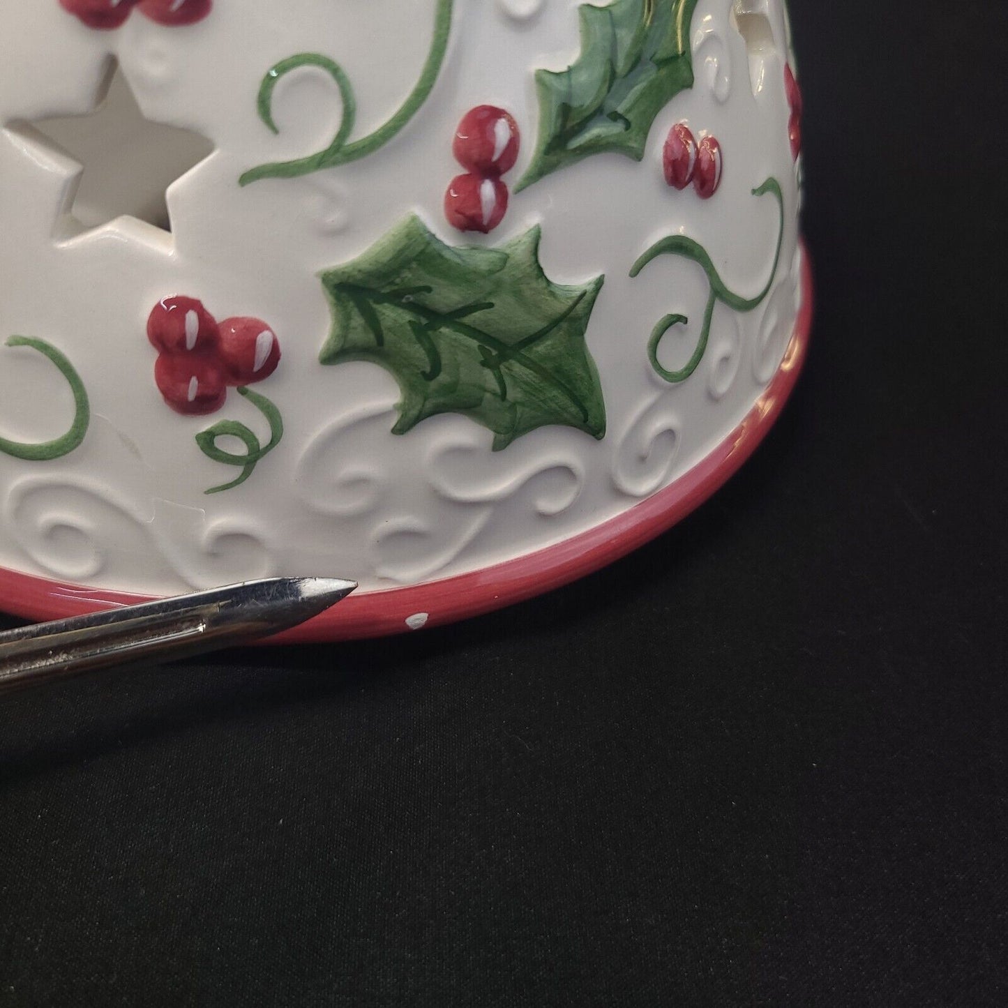 Holly & Berries Large Candle Jar Shade - Festive Design - Perfect for Home Decor
